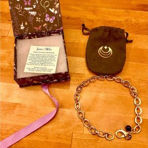 Jane Winchester chunky link chain with lapis bead. 16 inches.